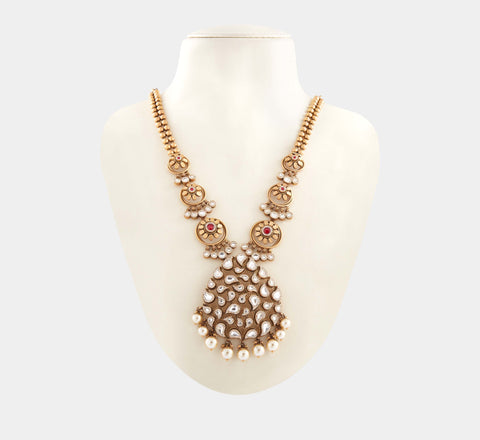 Kundan long necklace