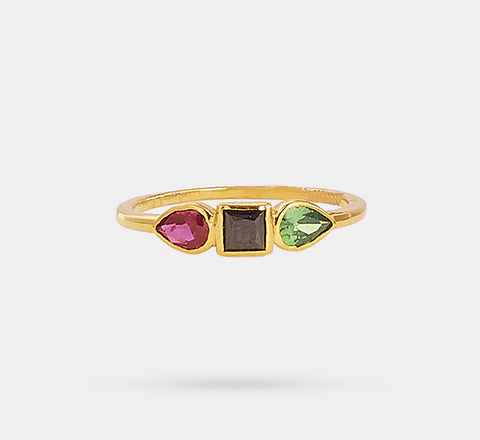 Colour stone ring