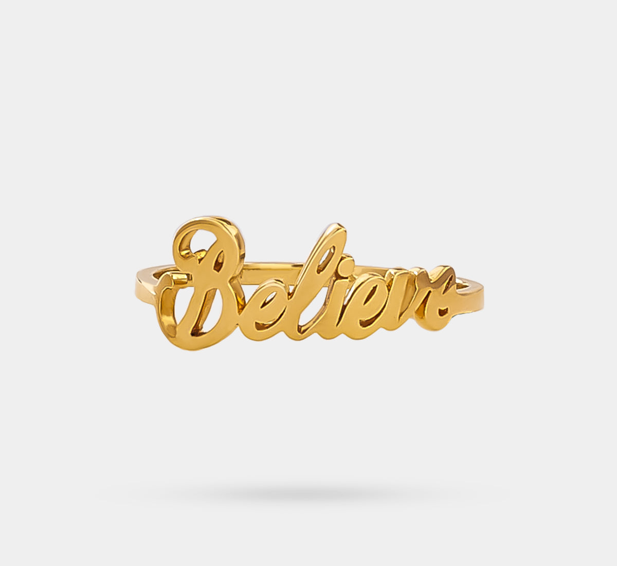 18Kt yellow gold name ring