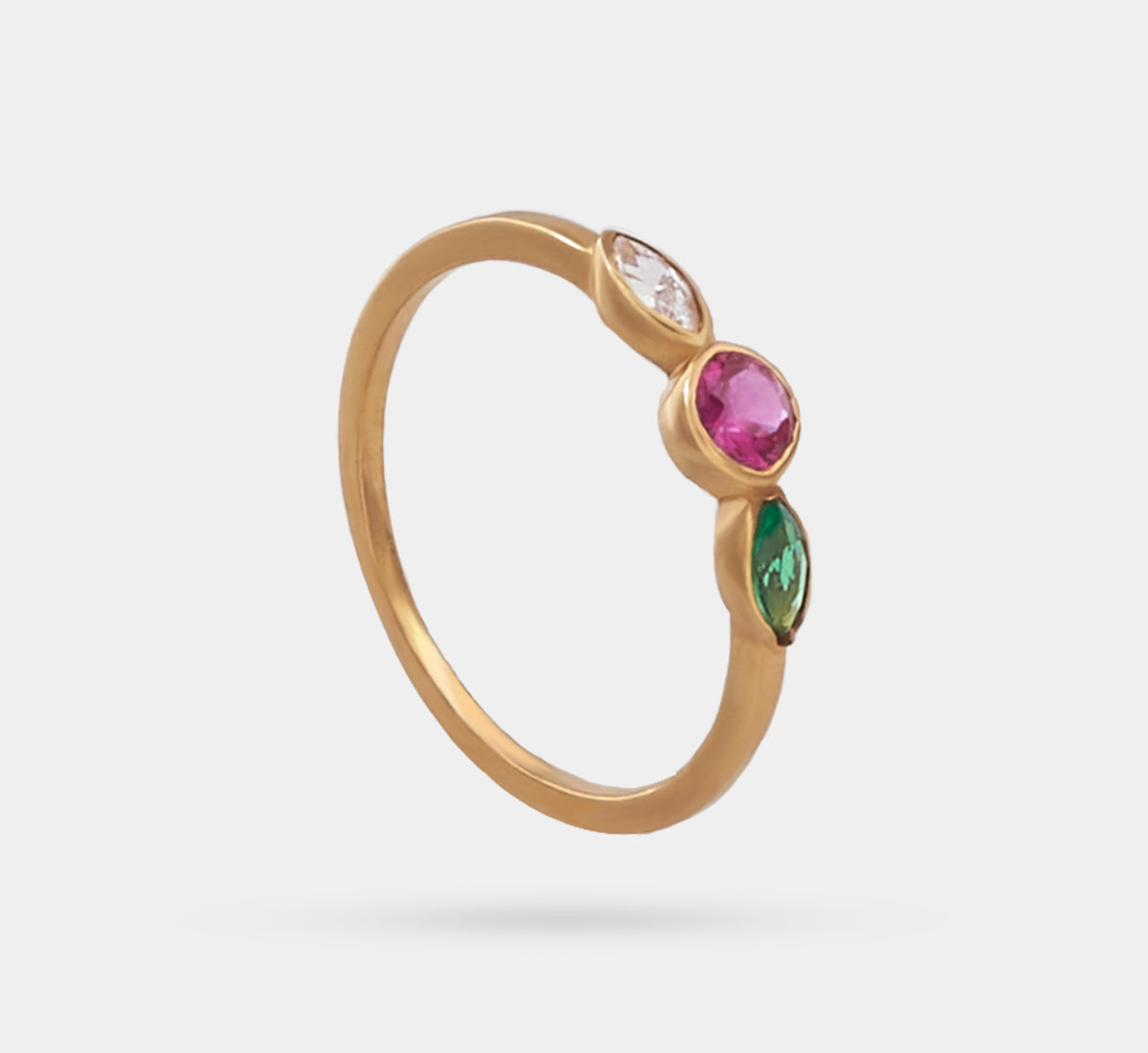 Cute colour stone ring