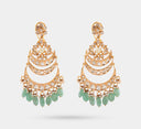 Polki Danglings With Semi Precious Beads Earrings