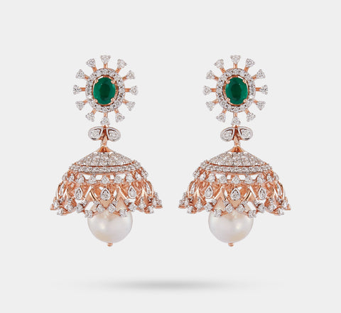 Contemporary Diamond Jhumka